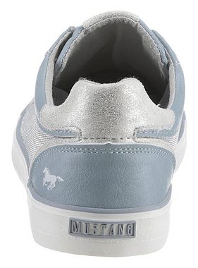 Mustang Shoes Sneaker mit Metallic-Besatz, Freizeitschuh, Halbschuh, Schnürschuh