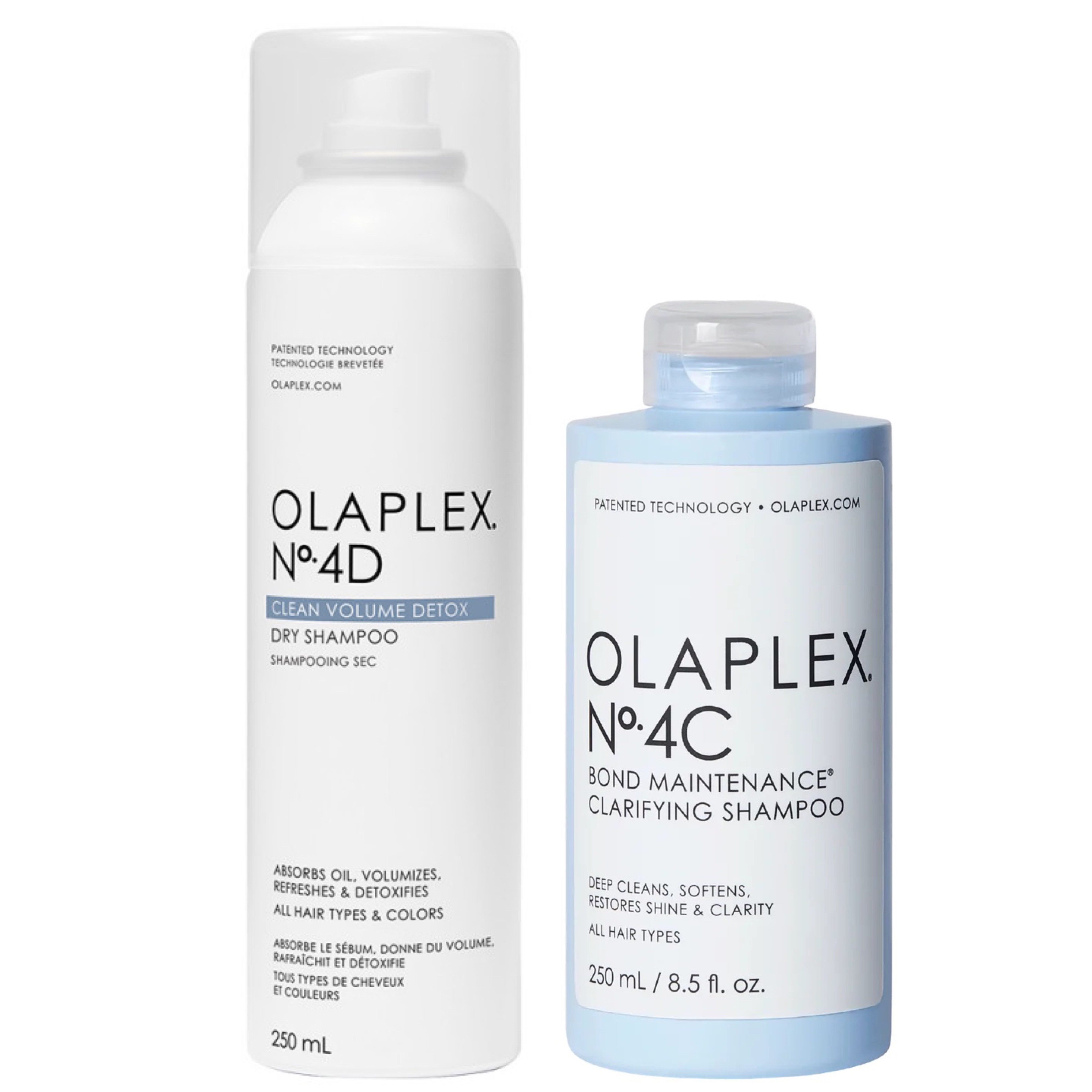Olaplex Haarpflege-Set No.4D Volume Dry Shampoo 250ml + No.4C Bond Maintenance Shampoo 250ml