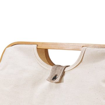 achilles Einkaufsshopper Urban-Shopper Einkaufstasche mit Holz-Griff Tragetasche Schulter-Gurt