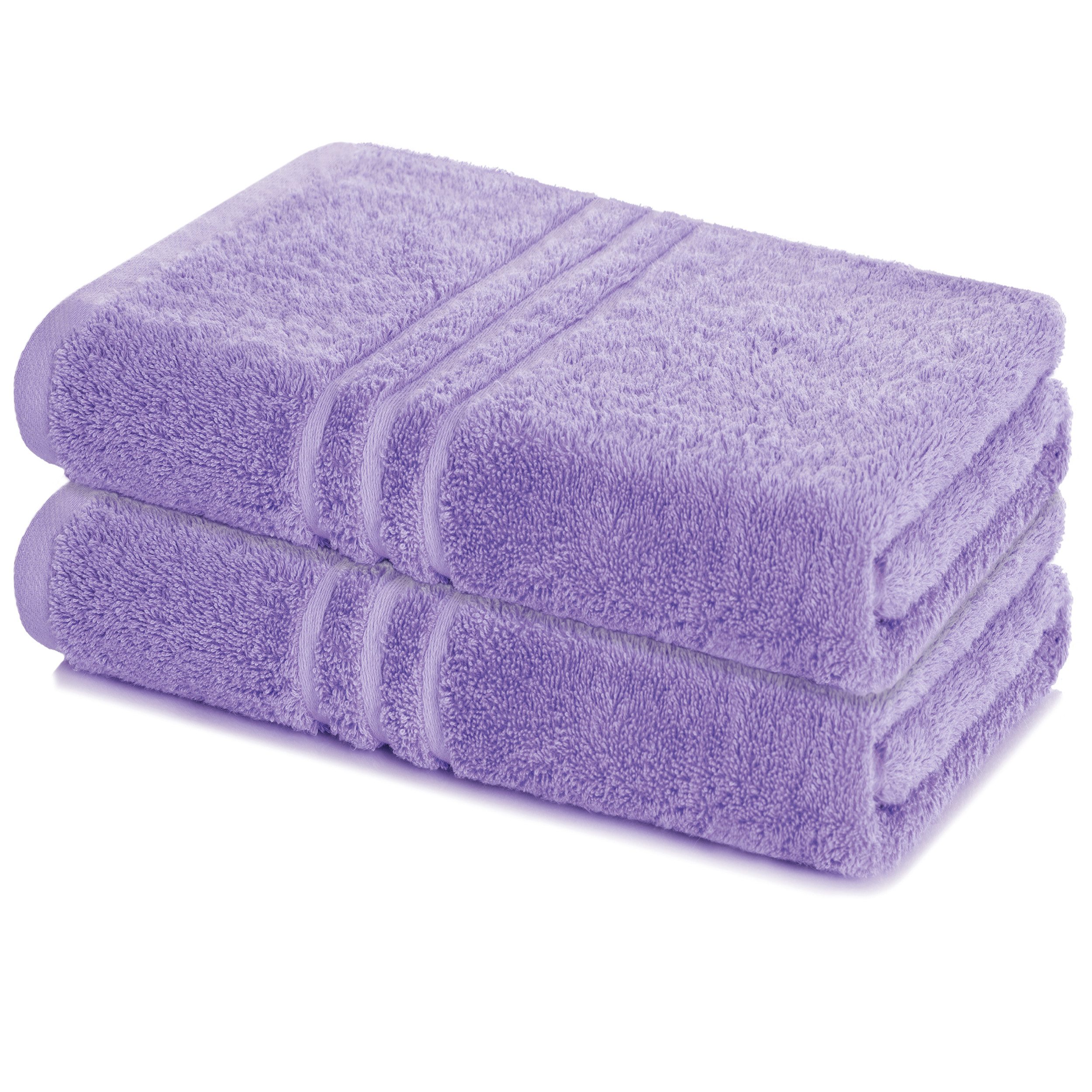 Lavea Badetuch Elena 2er Set Badetücher 100x150 cm, Duschtuch, 500 g/m² Frottier, weich & saugstark, pflegeleicht