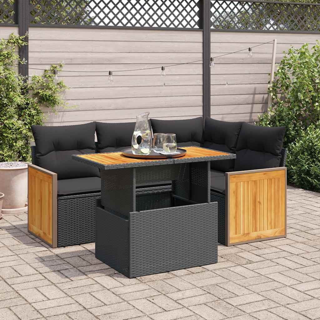 vidaXL Gartenlounge-Set, 5tlg. Garten-Sofagarnitur mit Kissen günstig online kaufen
