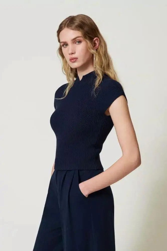 TWINSET Strickpullover Kurzärmeliger Strickpullover und Stretch günstig online kaufen