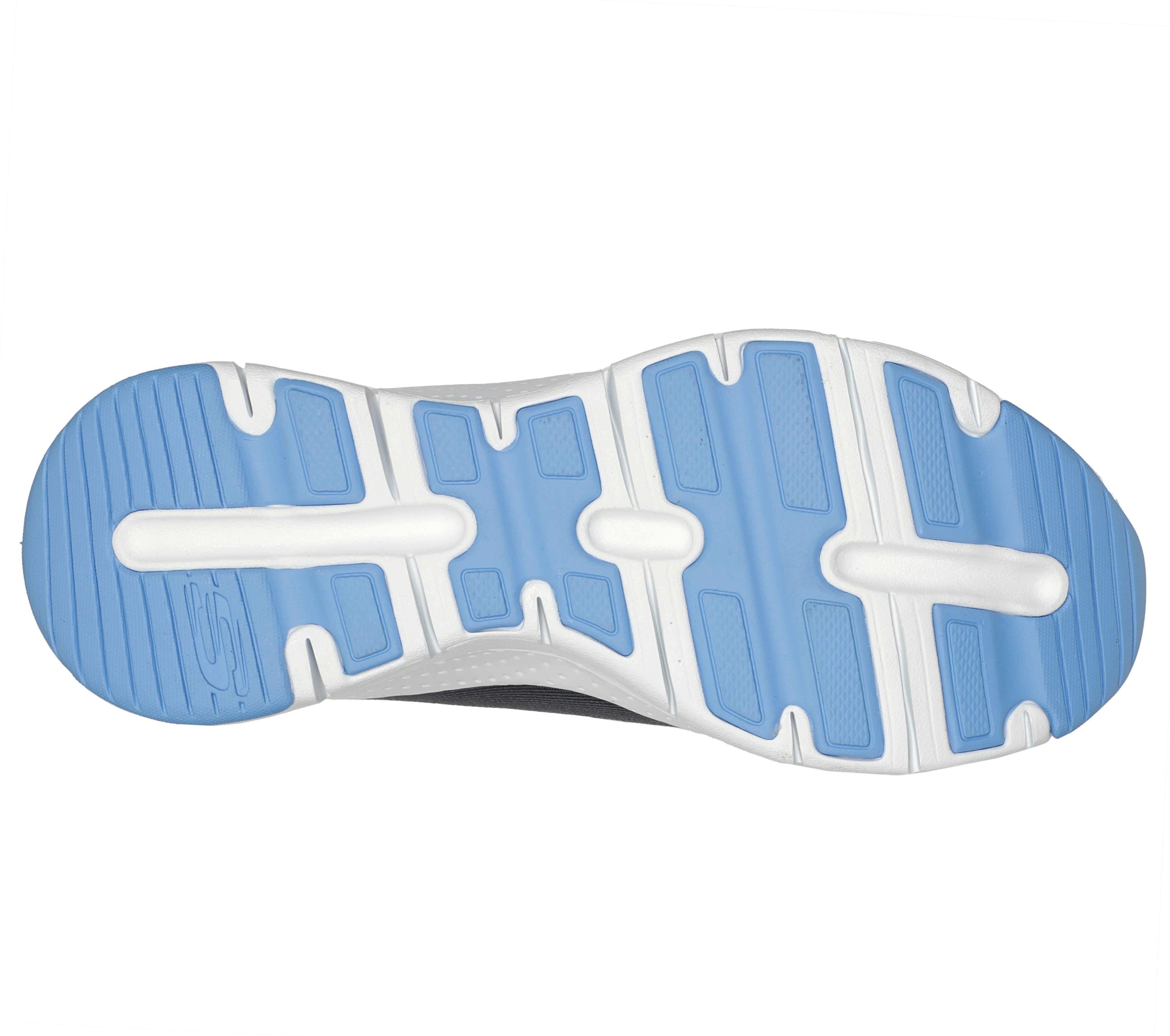 Fußgewölbes BIG des Dunkelgrau Skechers ARCH / FIT Innensohlen-System Sneaker Unterstützung APPEAL mit Blau
