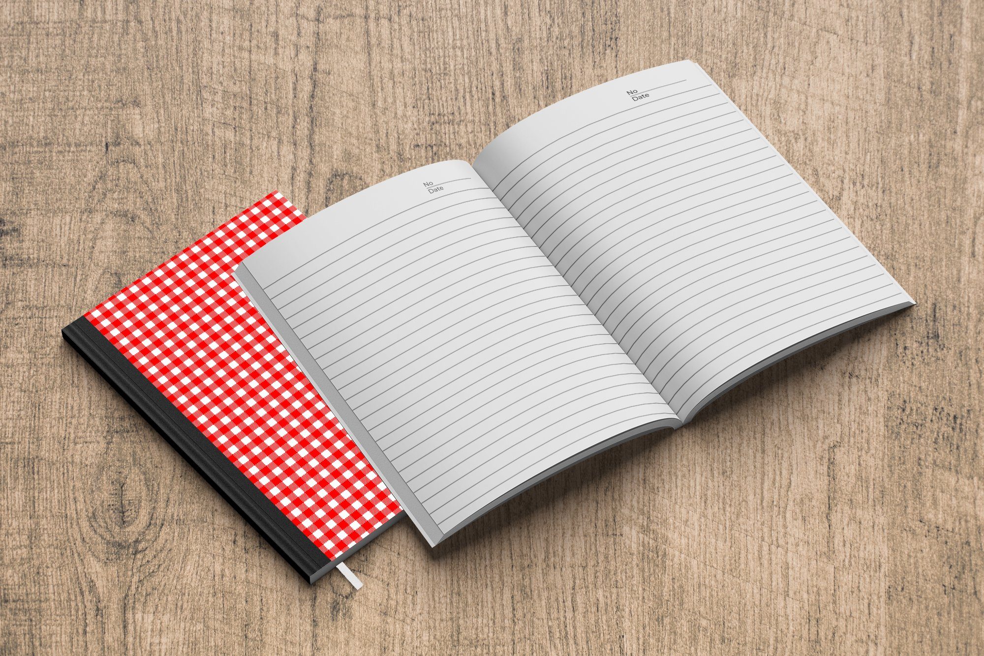 Notizbuch - Rustikal Rot Journal, 98 - Merkzettel, Muster, A5, Seiten, Haushaltsbuch Tagebuch, MuchoWow Notizheft,