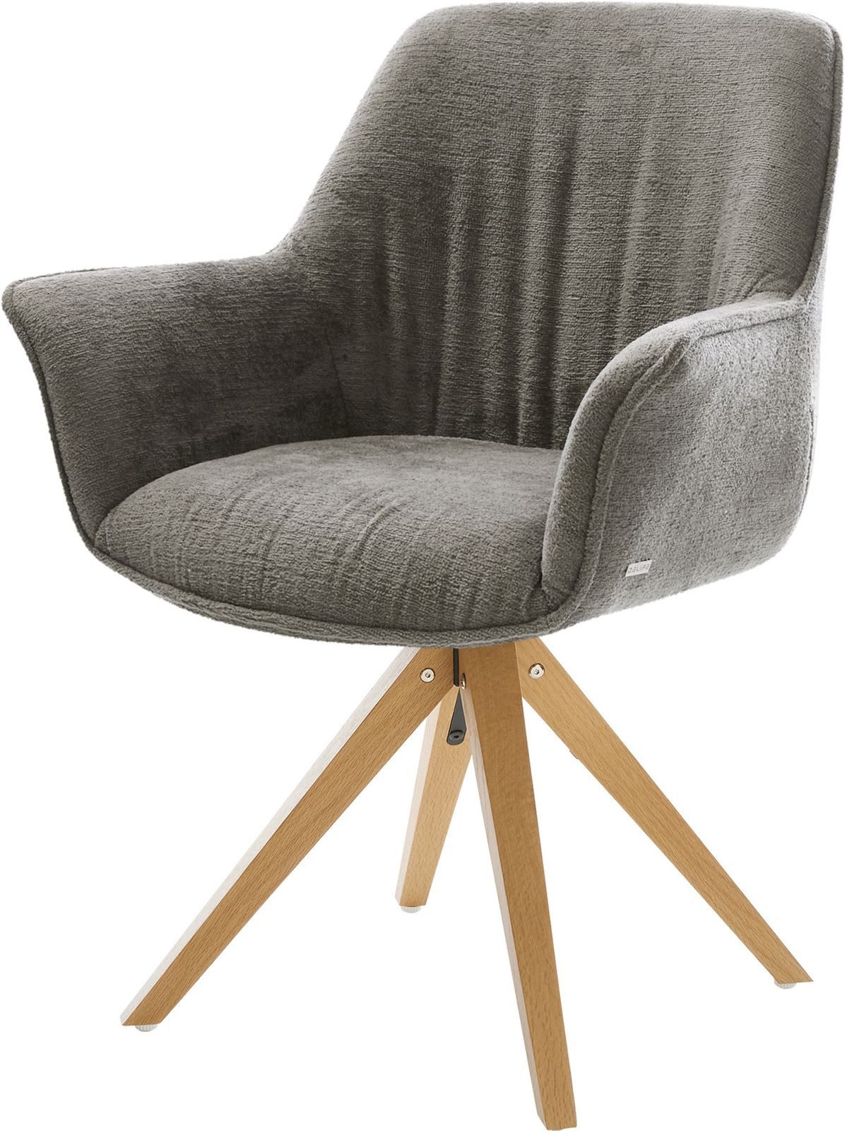 DELIFE Polsterstuhl Keila-Flex, mit Armlehnen Holzgestell günstig online kaufen