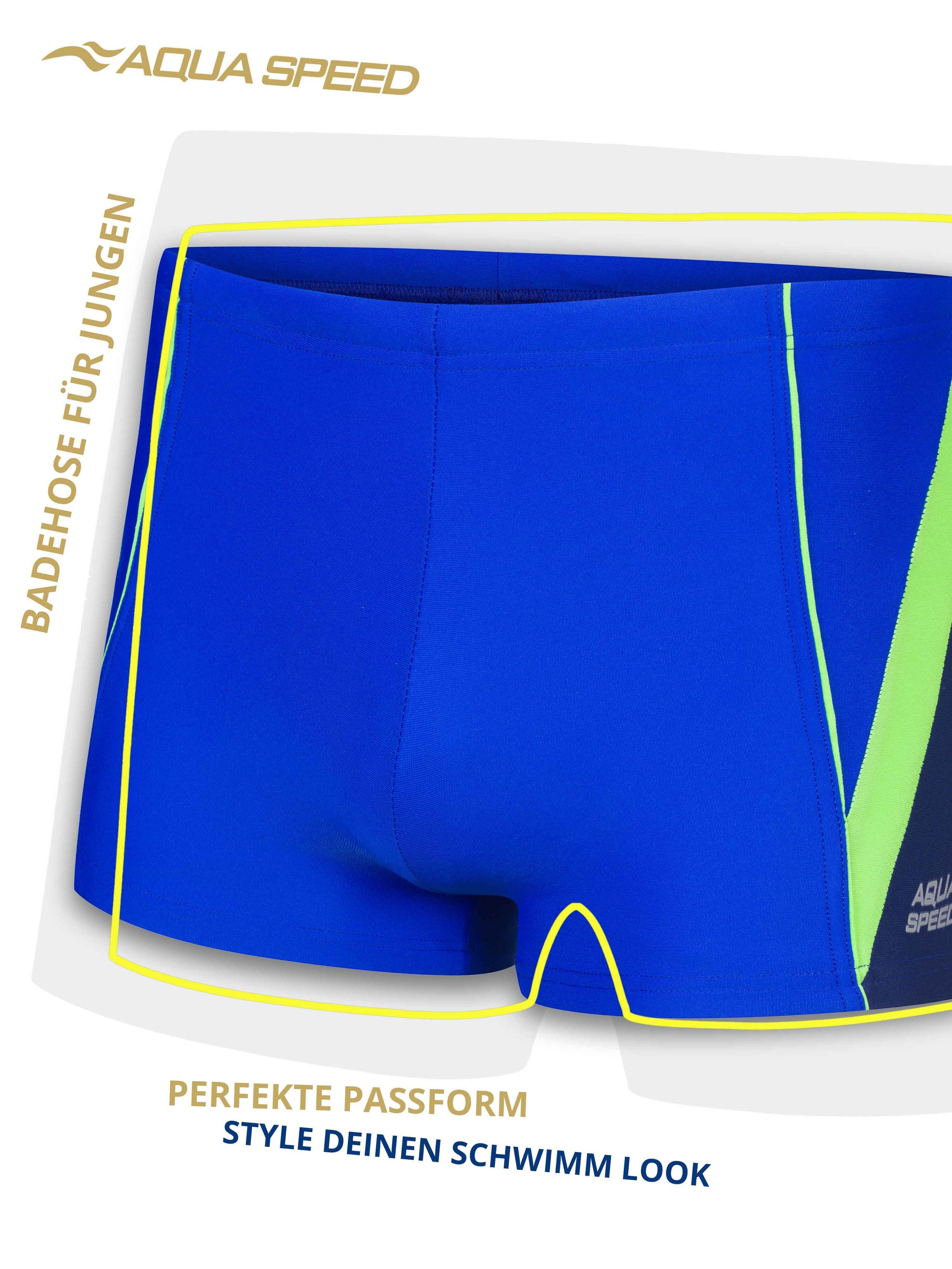 Aqua Speed Badehose Jungen Kinder Badehose Schwimmhose Modern Kordelzug 140-158 cm (Einzelartikel) Chlorresistent, Perfekte Passform, Schwimmtraining & Freizeit