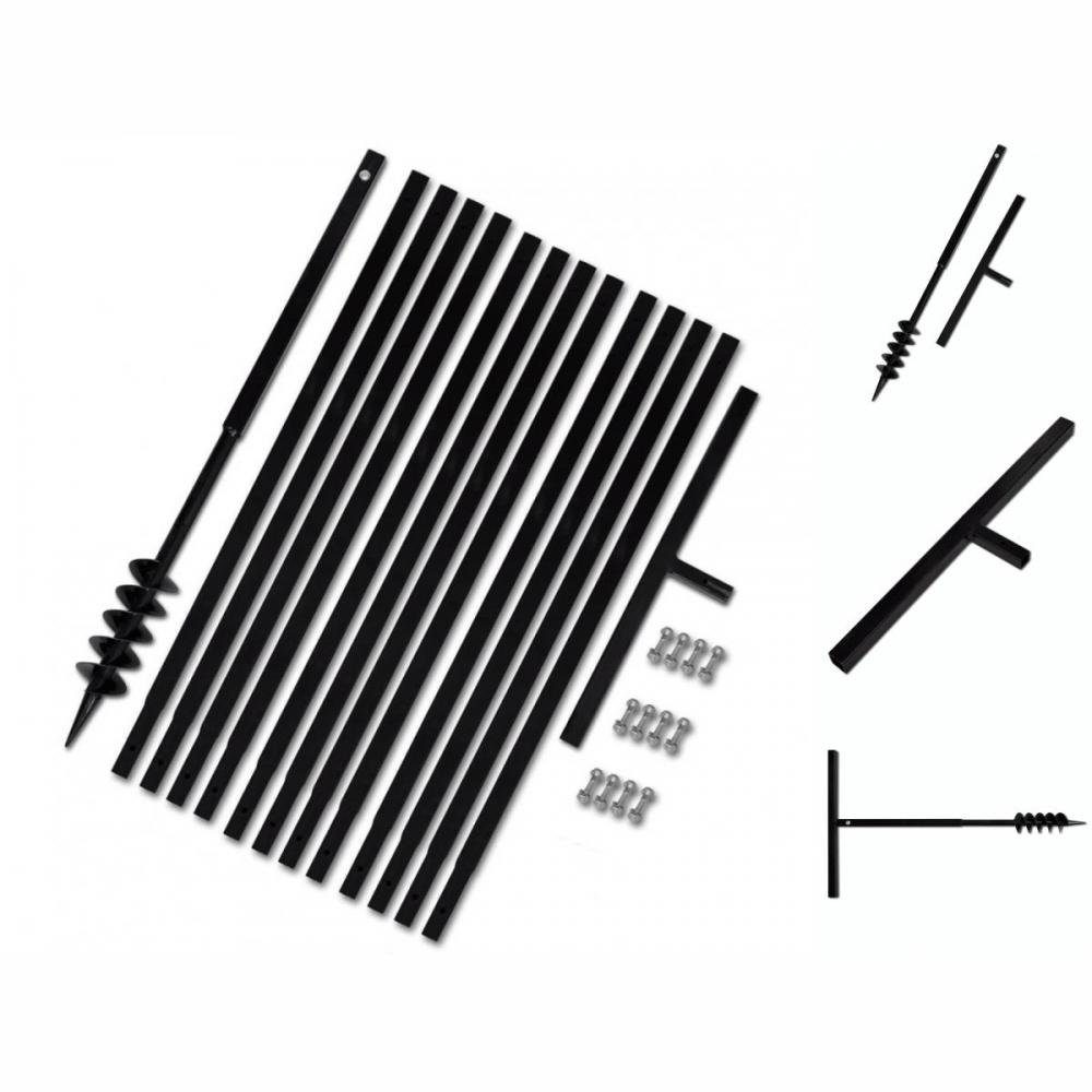 vidaXL Handerdbohrer Erdbohrer mit Griff 80 mm Verlängerungsrohr 13 m