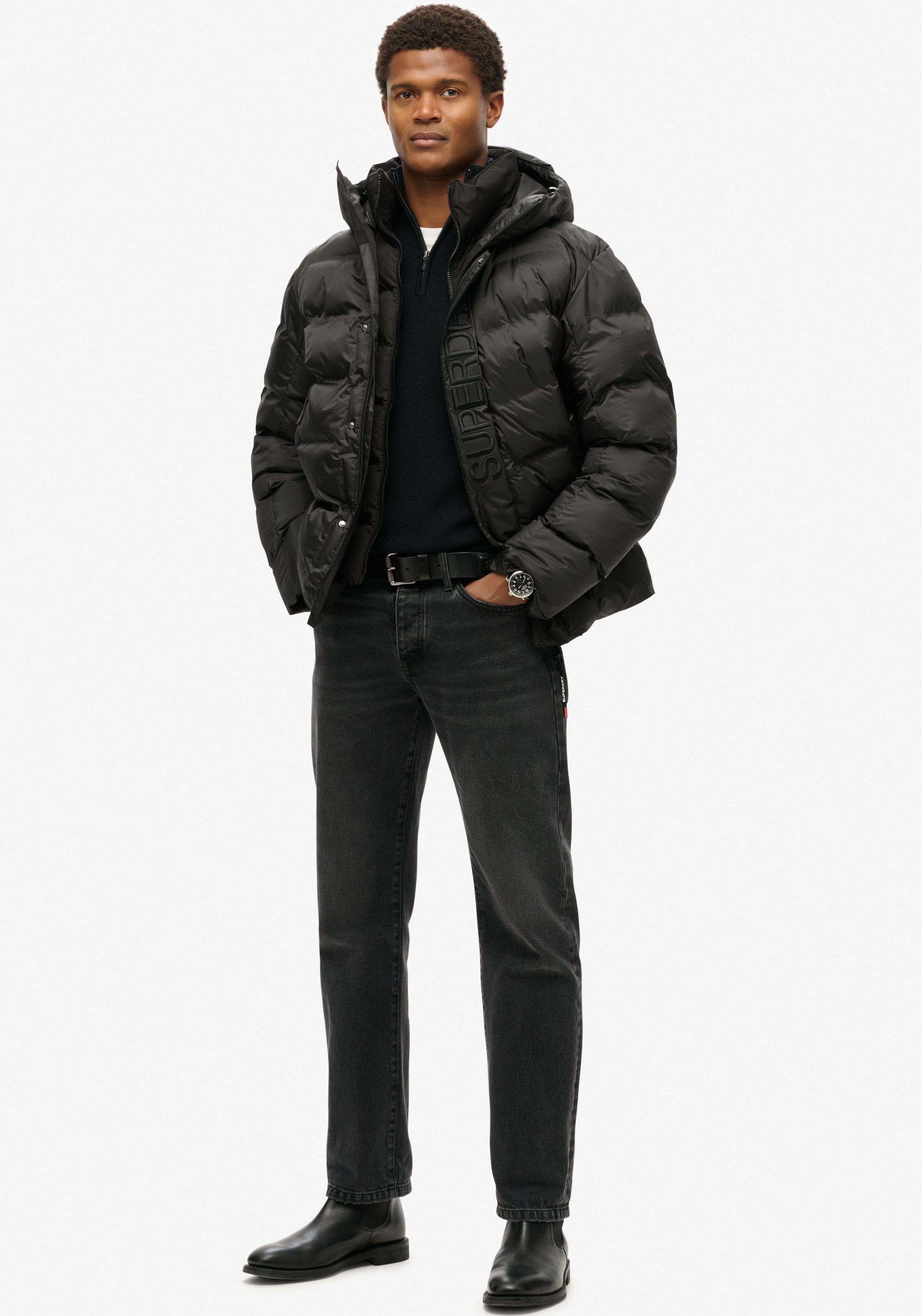Superdry Steppjacke Hooded City Graphic Puffer Jkt