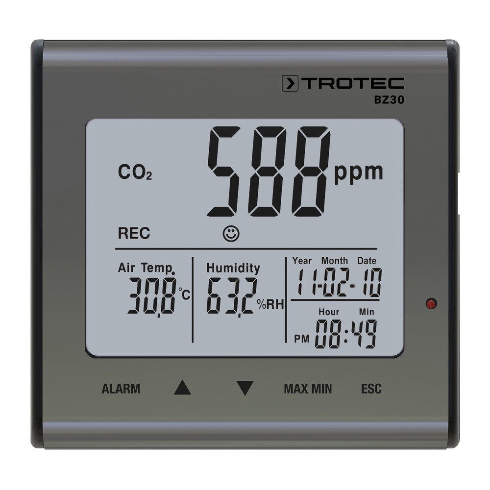 TROTEC TROTEC CO2-Luftqualitätsdatenlogger BZ30 Klimamesser