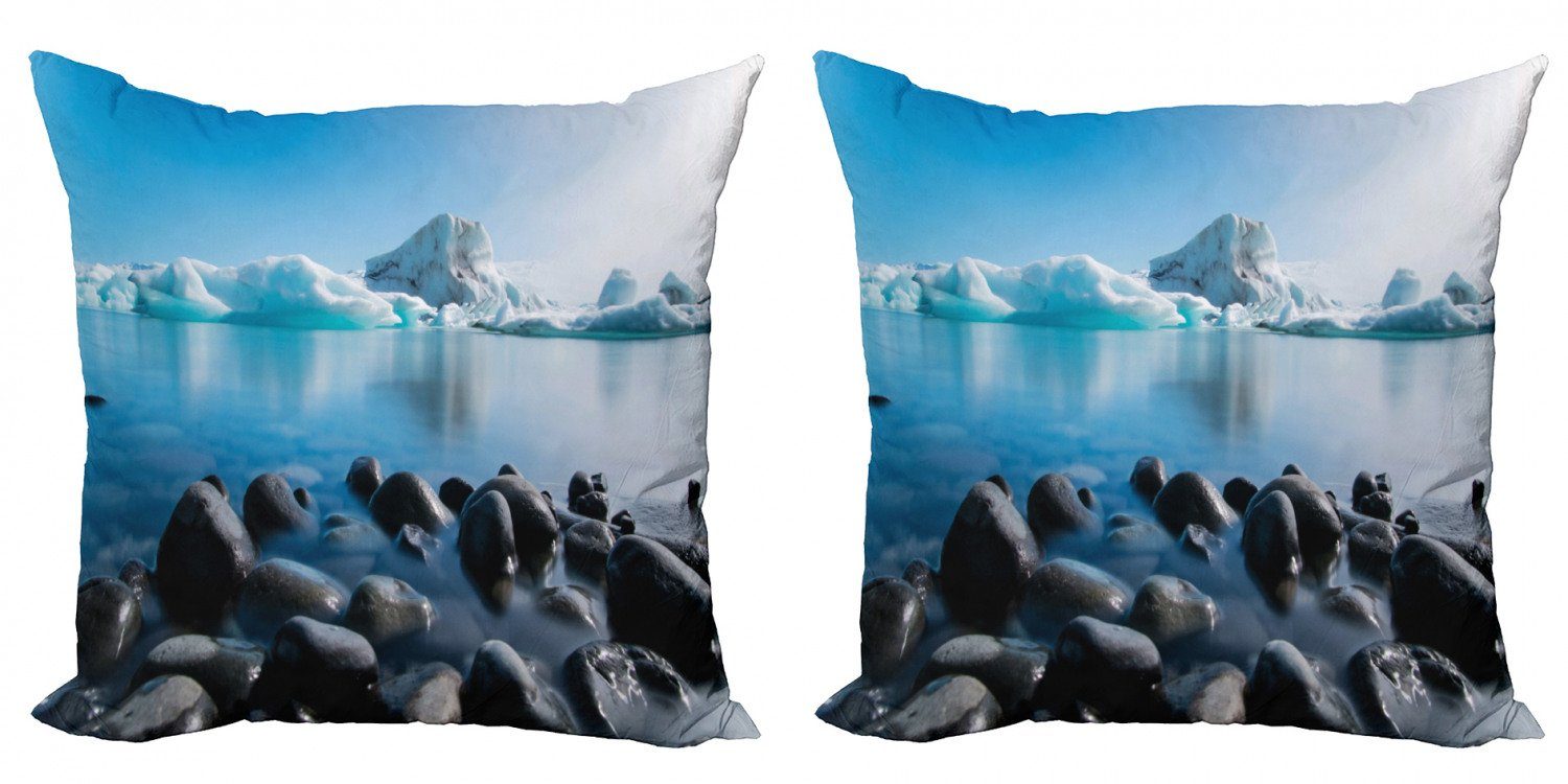 Kissenbezüge Modern Accent Doppelseitiger Digitaldruck, Abakuhaus (2 Stück), Ice Berg Arctic Environment Szene
