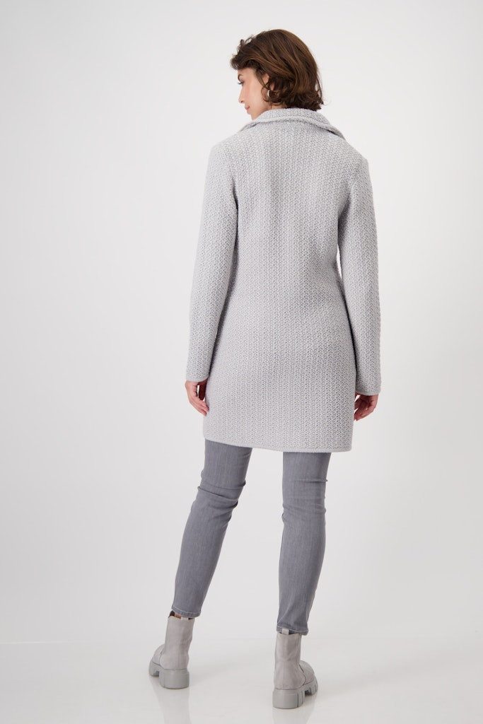 Monari Blusenshirt Strickmantel mit Lurex chrome günstig online kaufen
