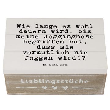 Mr. & Mrs. Panda Dekokiste Wie lange es wohl... - Weiß - Geschenk, Couch, Spruch Sprüche Weishei (1 St)