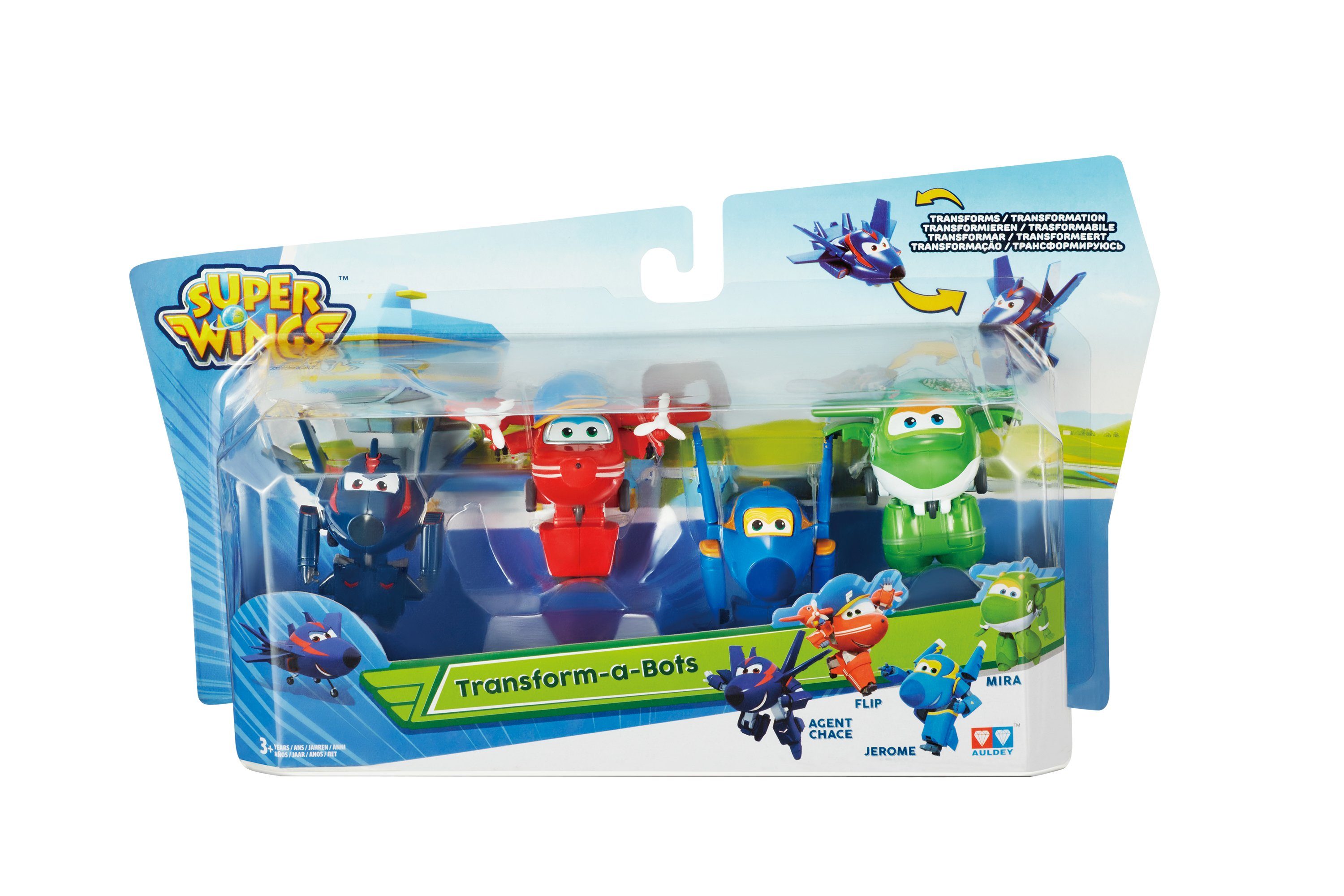 Vago®-Toys Actionfigur Super Wings Transform-a-bots 4 Figuren Set, (Set)