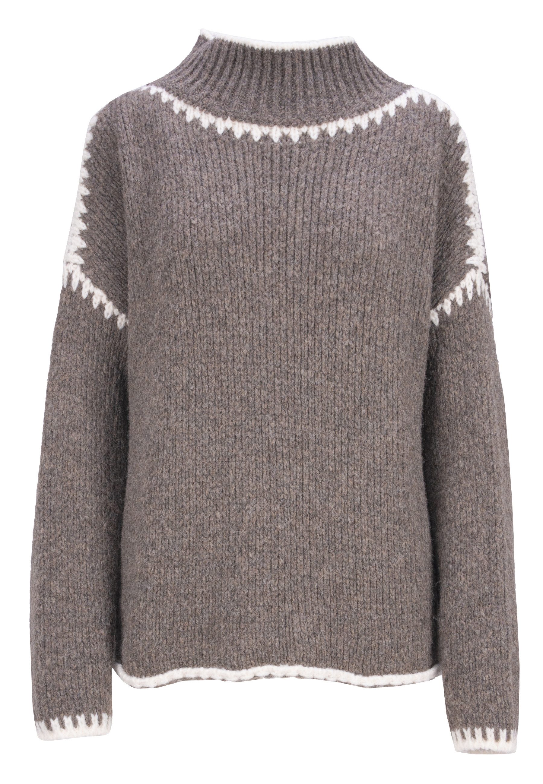 Seasons of April V-Ausschnitt-Pullover JOLIE Damen Strickpullover mit Stehk günstig online kaufen