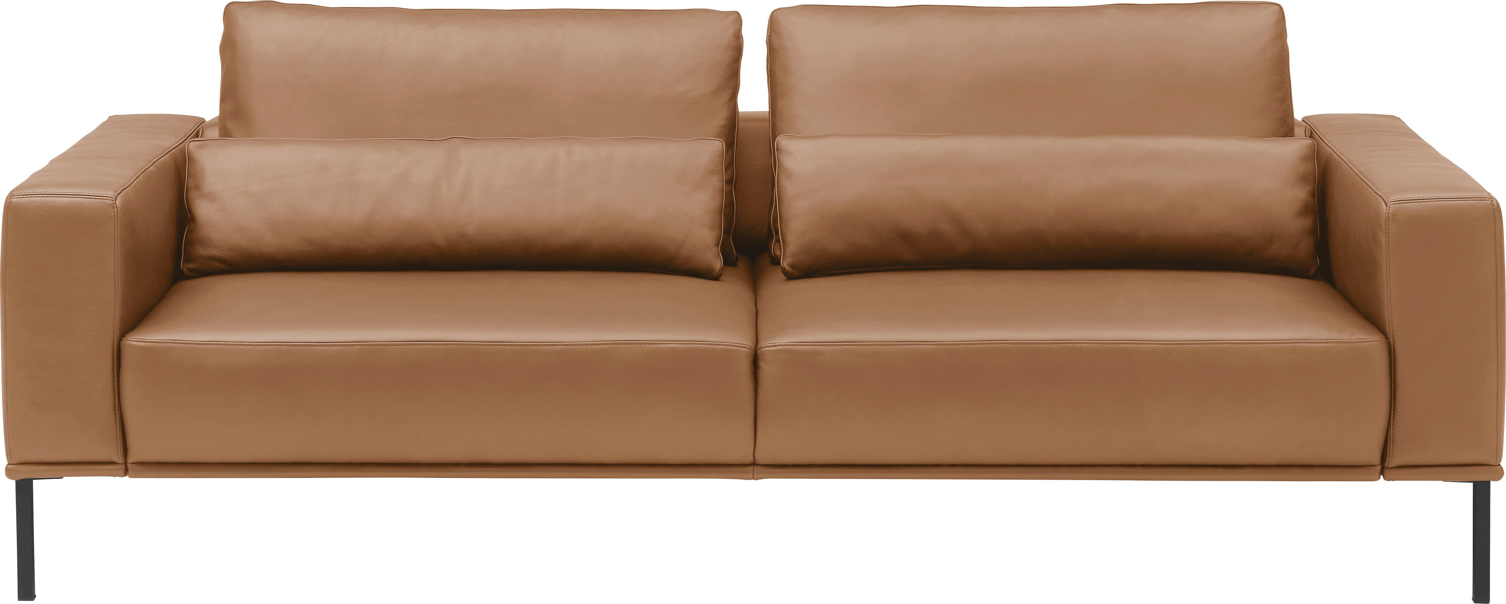 Musterring 3-Sitzer JustB!PM100, XL-Sofa, wahlweise mit Nierenkissen und mot. Sitzauszug, Fuß schwarz