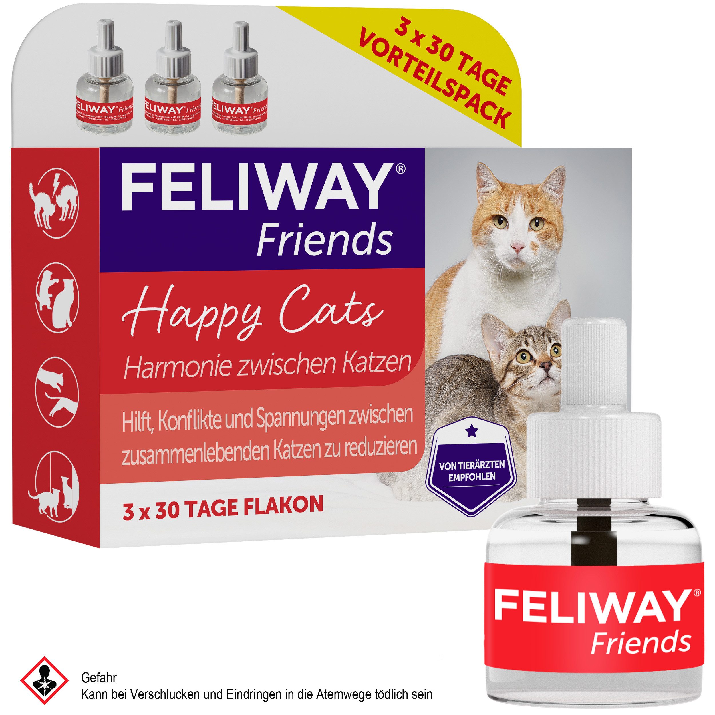 Katzenstreu FELIWAY® FRIENDS 3x30 Tage Vorteilspack