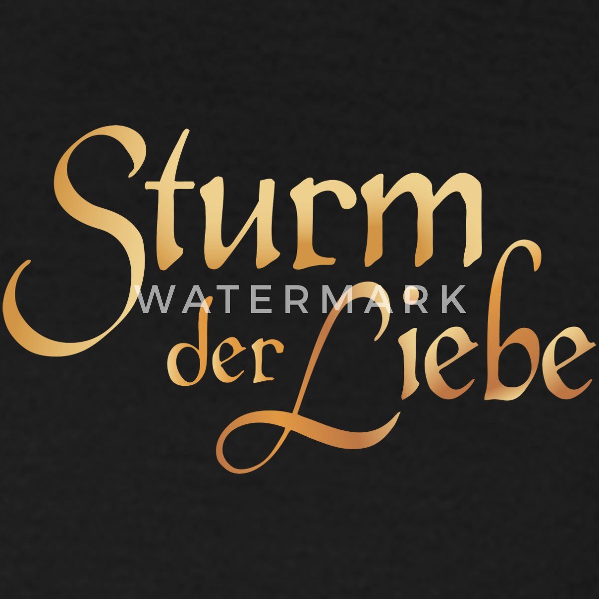 Spreadshirt T-Shirt Sturm Der Liebe Logo Gold Textur Männer T-Shirt (1-tlg)
