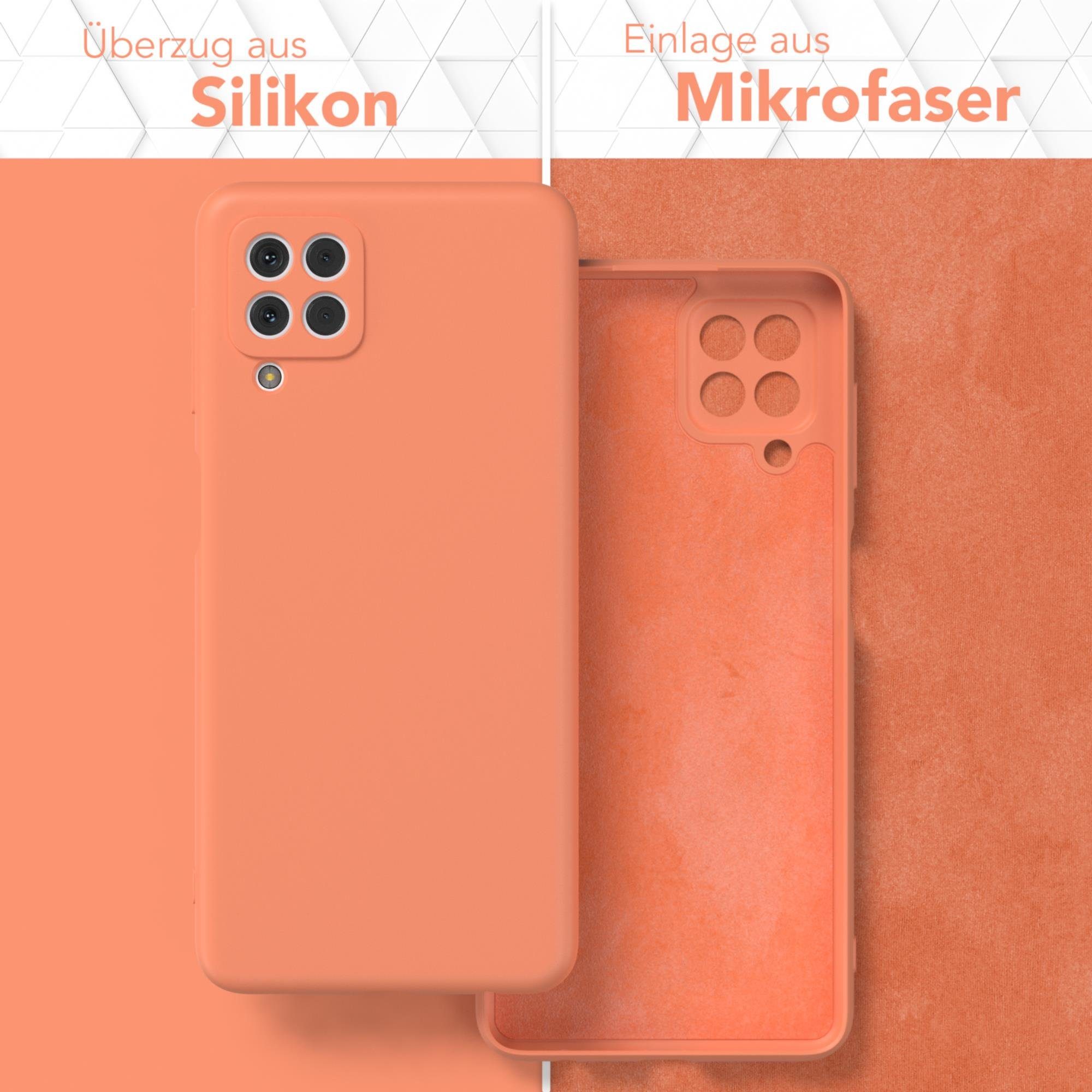EAZY CASE Handyhülle für Samsung Galaxy M22 / M32 / A22 4G Hülle Silikon 6,4 Zoll, Schutzhülle mit Kameraschutz telefonhülle elastisch bumper tpu Orange