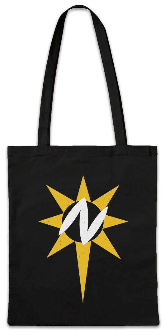 Beuteltasche Nuclear Man Logo Stofftasche Super Symbol Sign Retro Man Superman