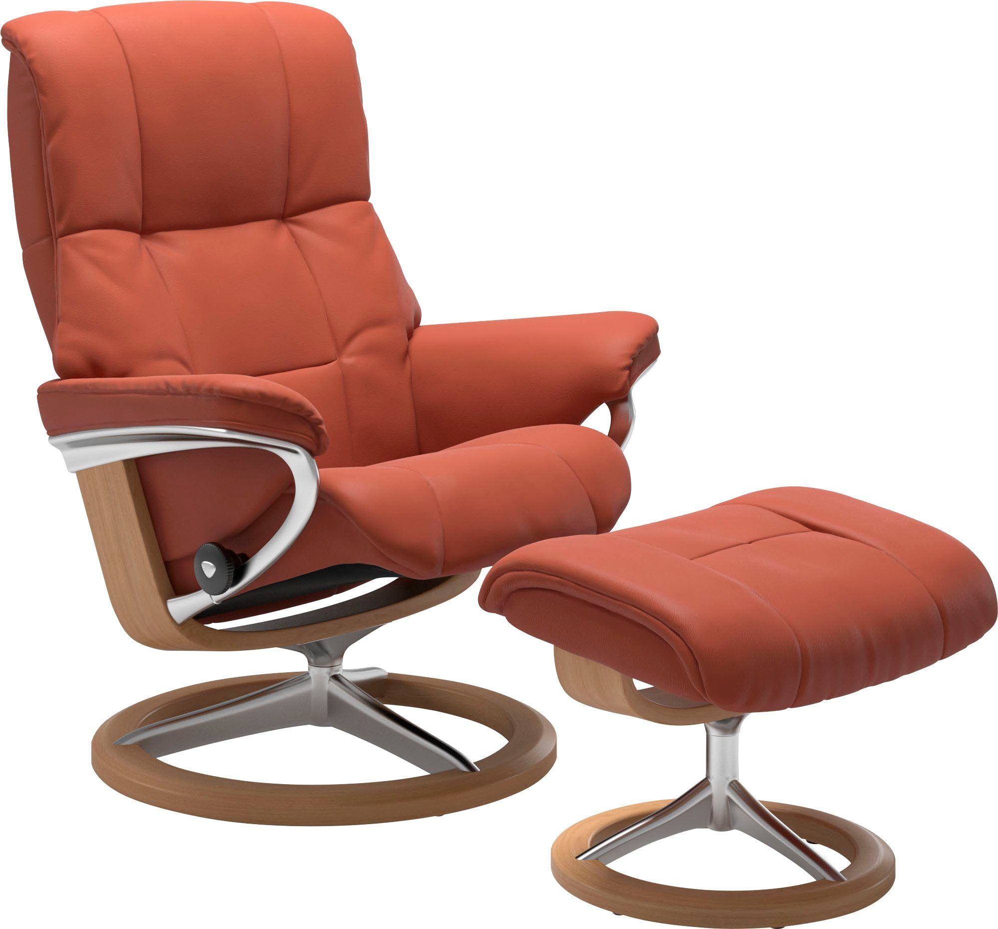 Stressless® Relaxsessel Mayfair (Set, Relaxsessel mit Hocker), mit Hocker, mit Signature Base, Größe S, M & L, Gestell Eiche
