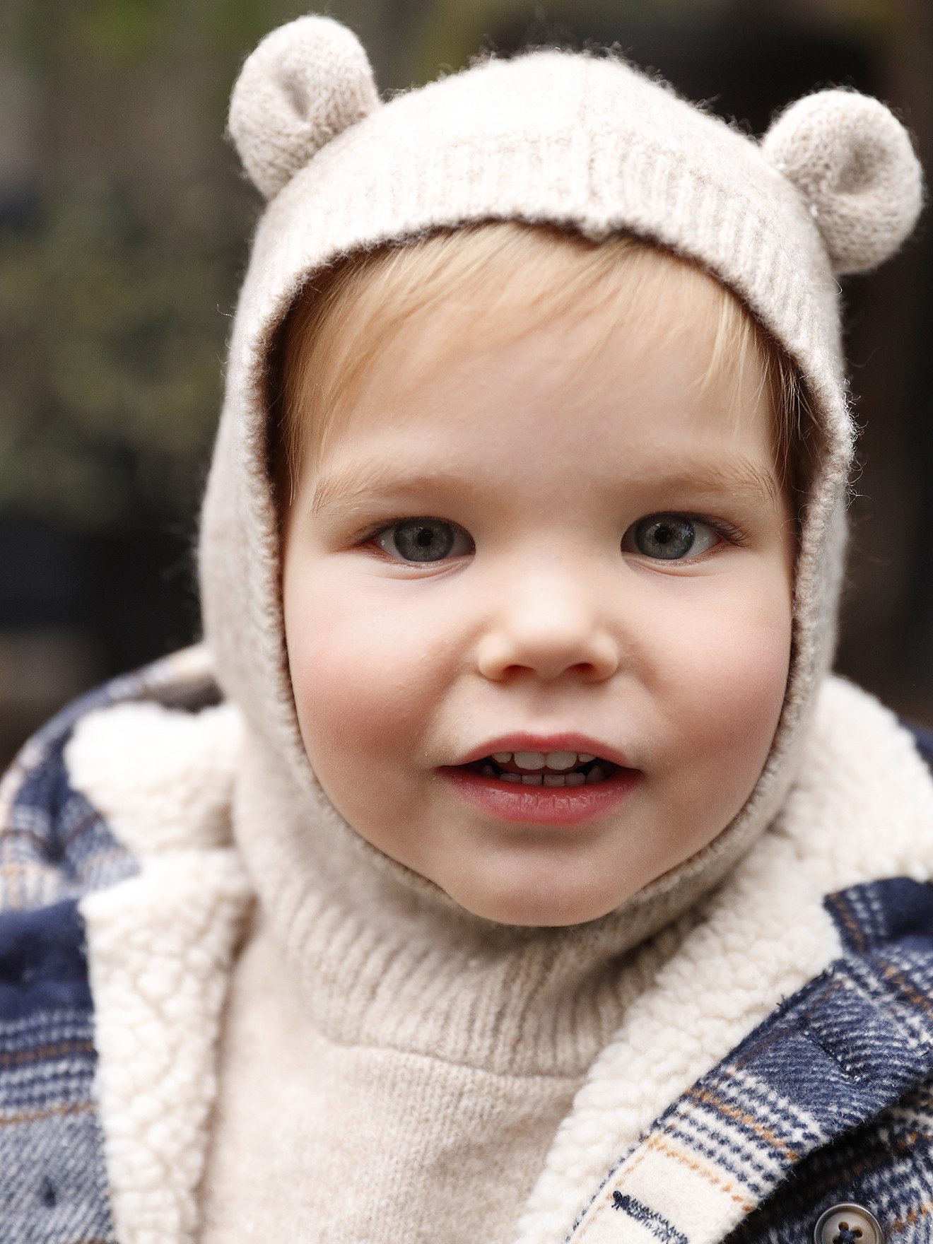 vertbaudet Beanie Mädchen Baby Schalmütze mit Teddyohren – Bild 3 von 5