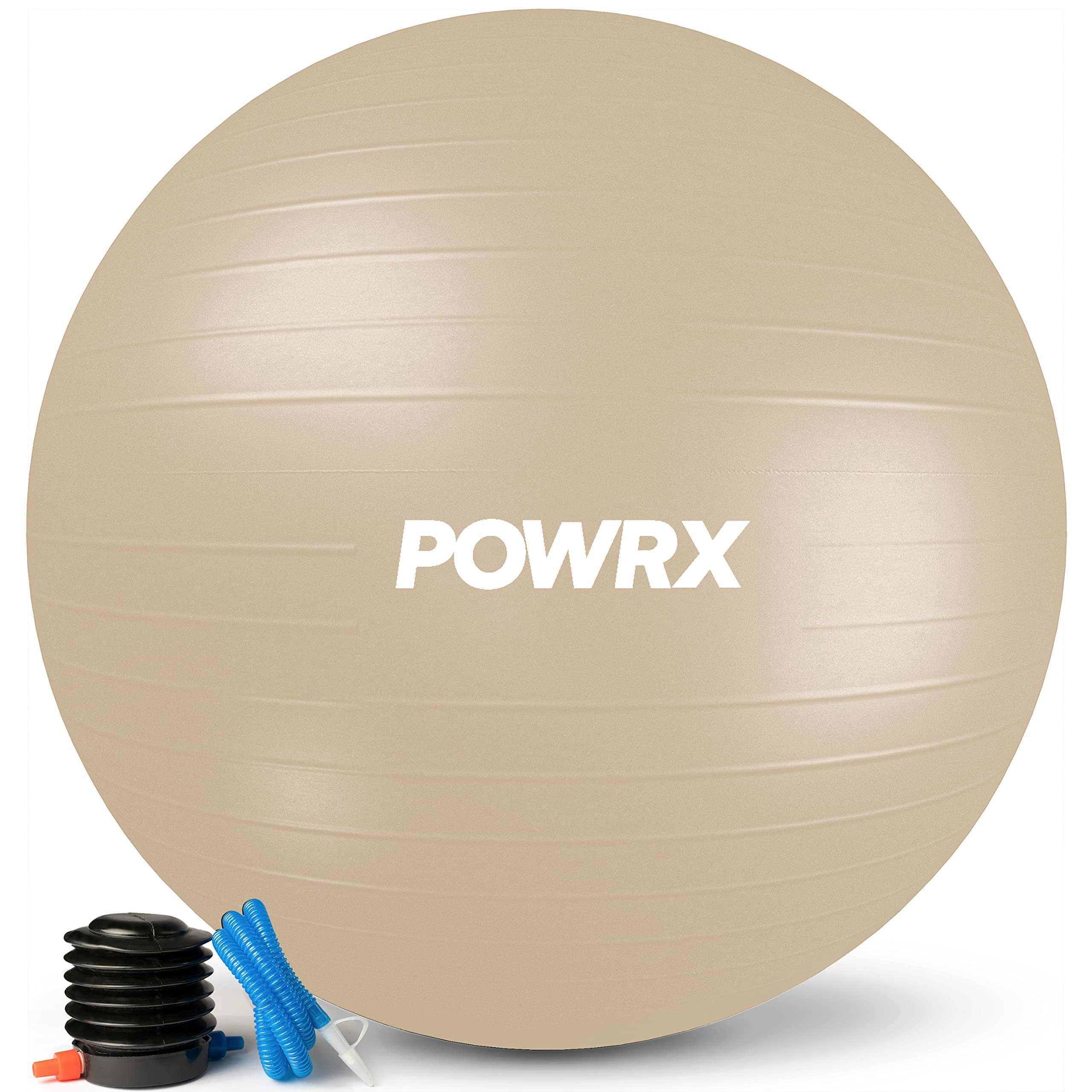 POWRX Gymnastikball, Waldgrün 75 Cm Gummi