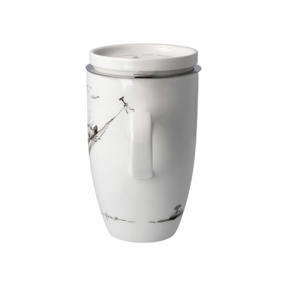 Goebel Tasse Teetasse Peter Schnellhardt - Mittagspause, Fine Bone China, Metall