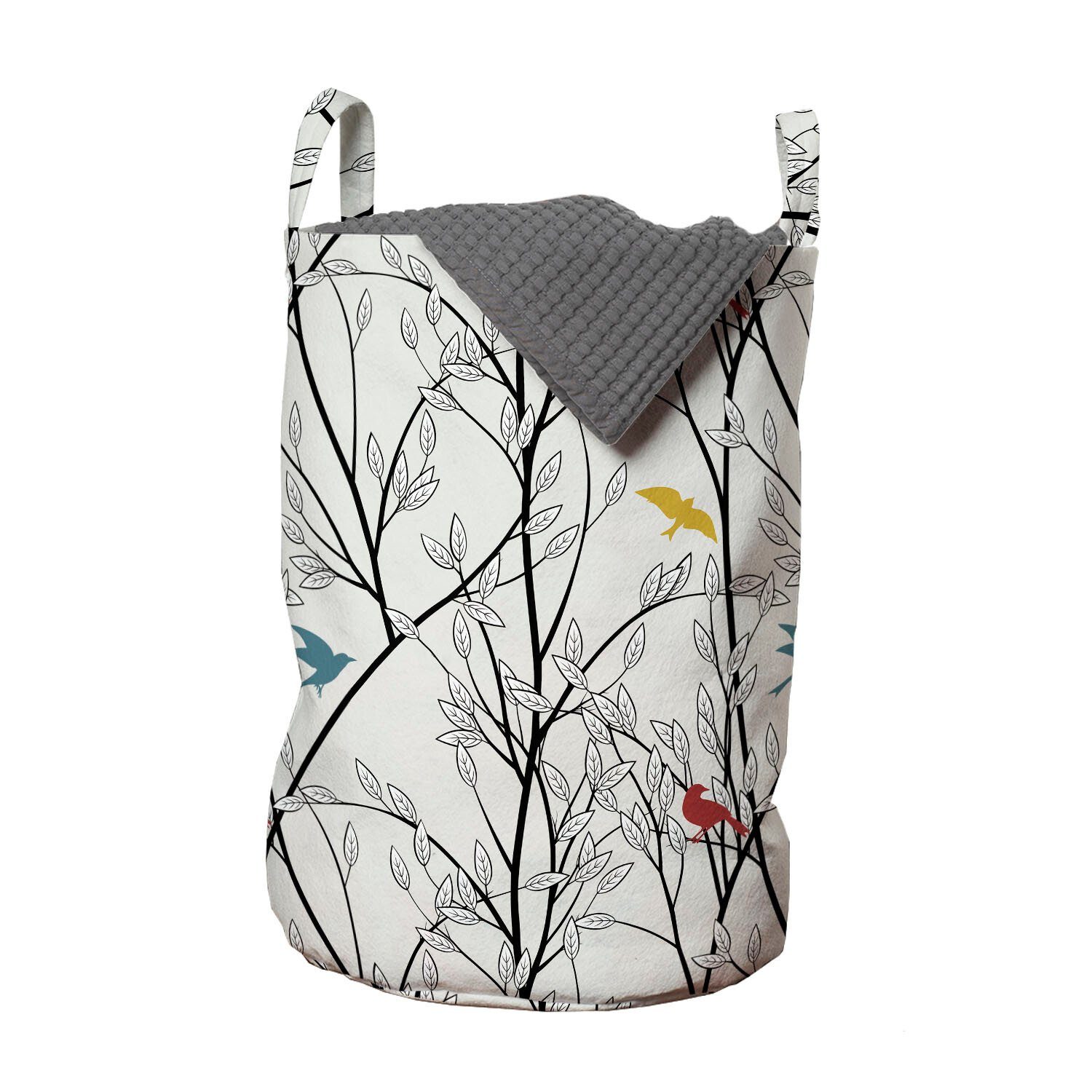 Abakuhaus Natur Kordelzugverschluss für Vögel Waschsalons, Wäschesäckchen Griffen Bäume Wald Wäschekorb Wald mit