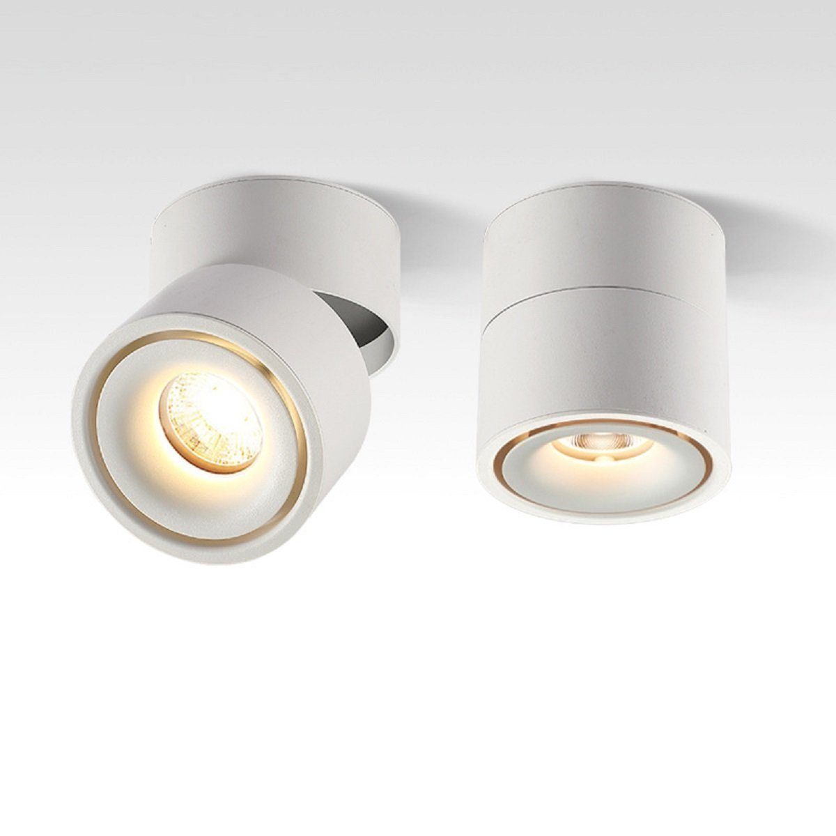 DOPWii LED Nachtlicht 10W Wandlampe,360° Verstellbar Drehbare Beleuchtung,Aluminium,10*10 cm