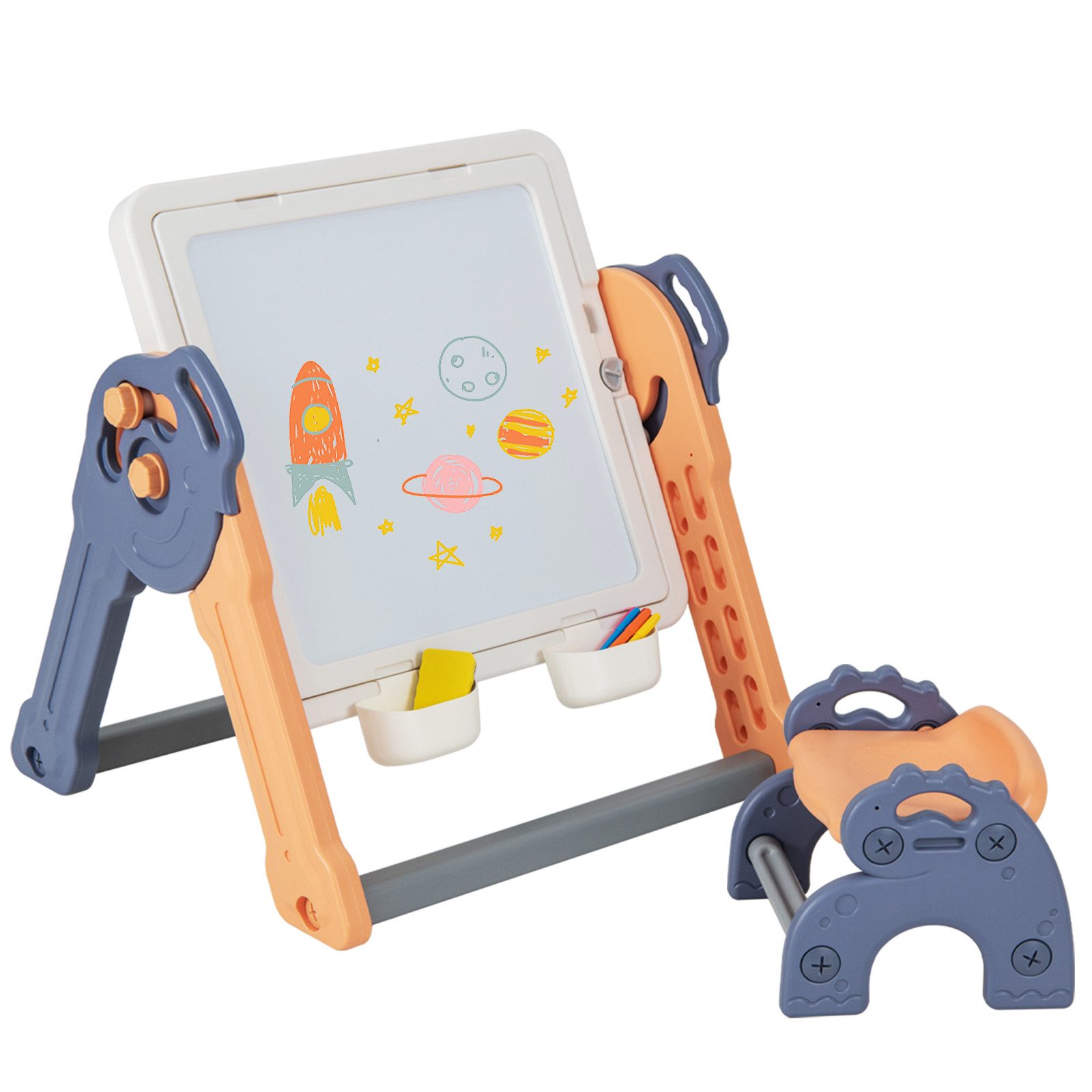 COSTWAY Standtafel, 6 in 1 Spieltisch mit Stuhl & 4 Körben günstig online kaufen