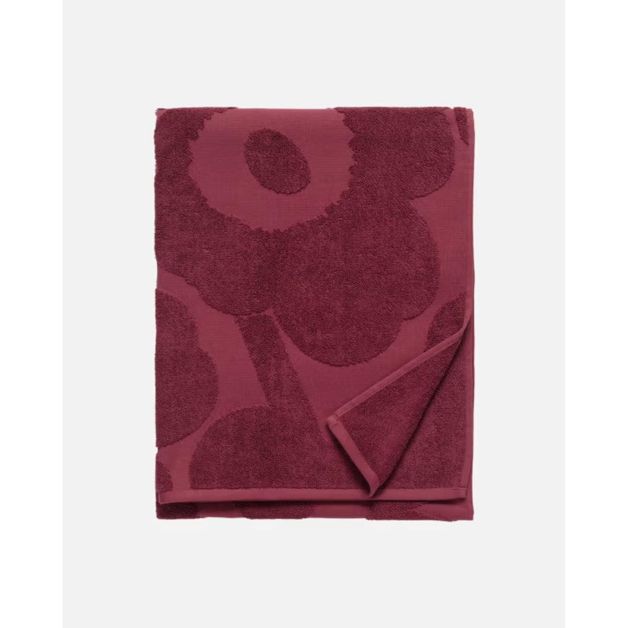 Marimekko Badetücher Badetuch Unikko Burgundy (70x150cm) günstig online kaufen