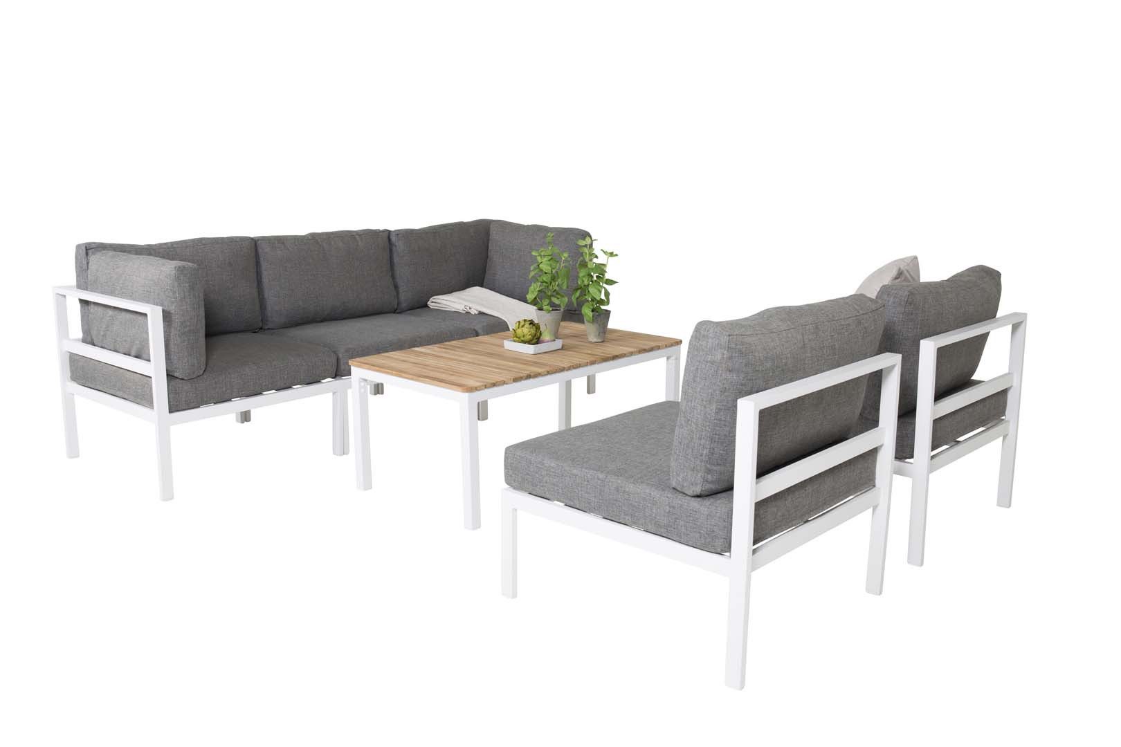 Gartenlounge-Set Brasilia Lounge-Set 2 Teile weiß.