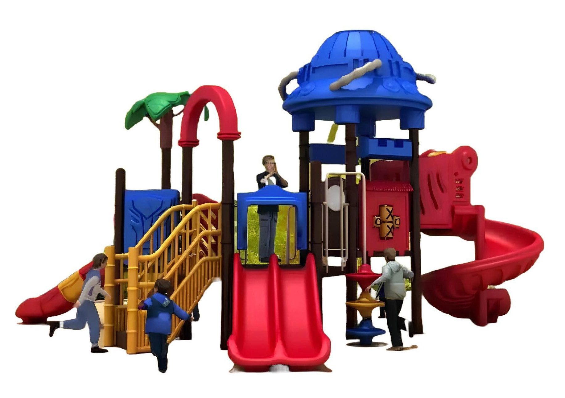 JVmoebel Spielturm mit Rutsche Kletterturm Kinder Spielhaus Spielplatz Neu, Made in Europa