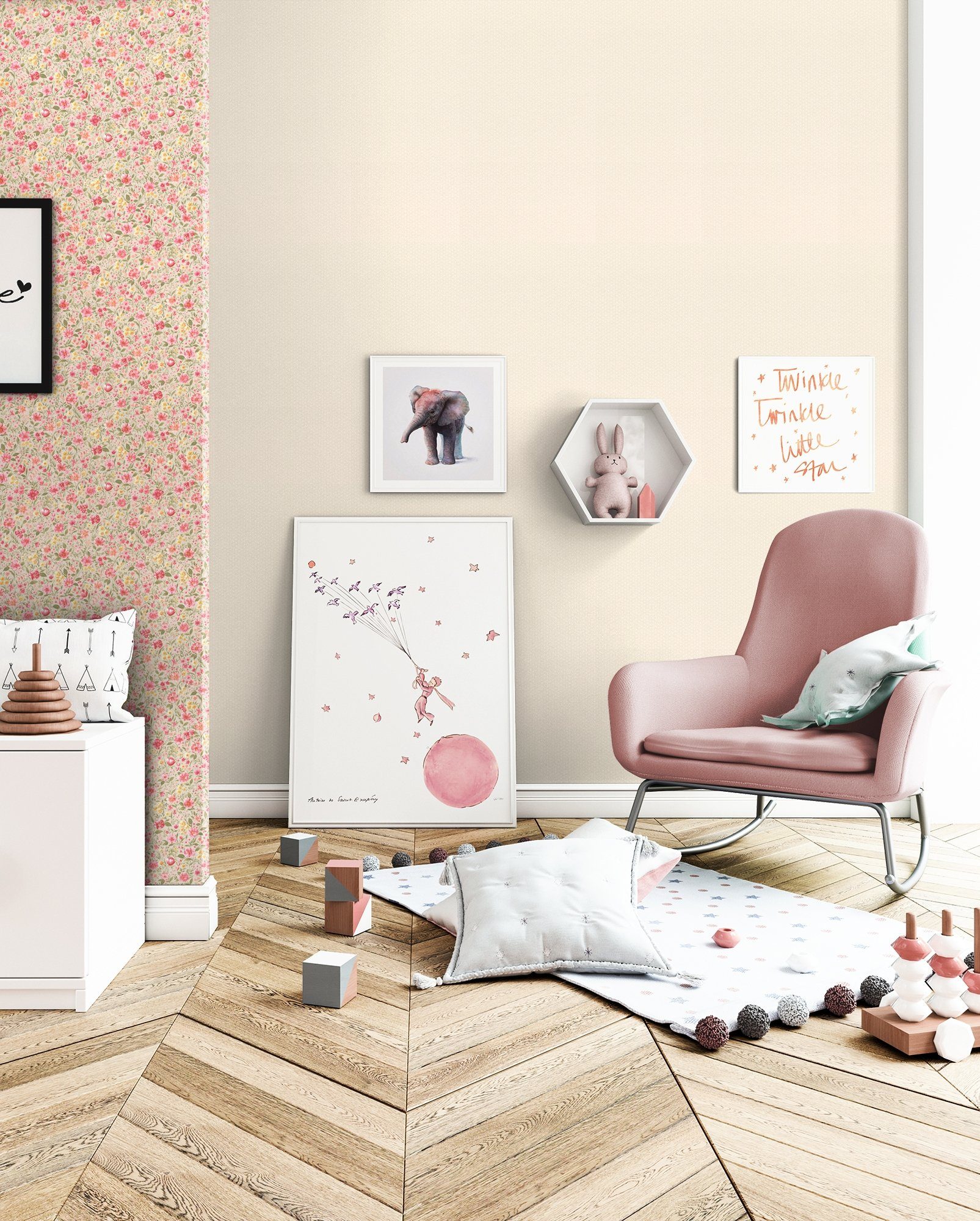 Newroom Vliestapete Sissi Punkte Beige Tapete Punktetapete Punkte,Pünktchen,Polkadot, Beige Tapete Landhaus Punkte - Punktetapete Weiß Romantisch Modern Pünktchen Polkadot für Wohnzimmer Schlafzimmer Büro, modern