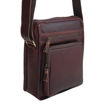 BRANCO Handgelenktasche Branco - edle Leder Herren Handtasche Herrentasche Umhängetasche Auswa