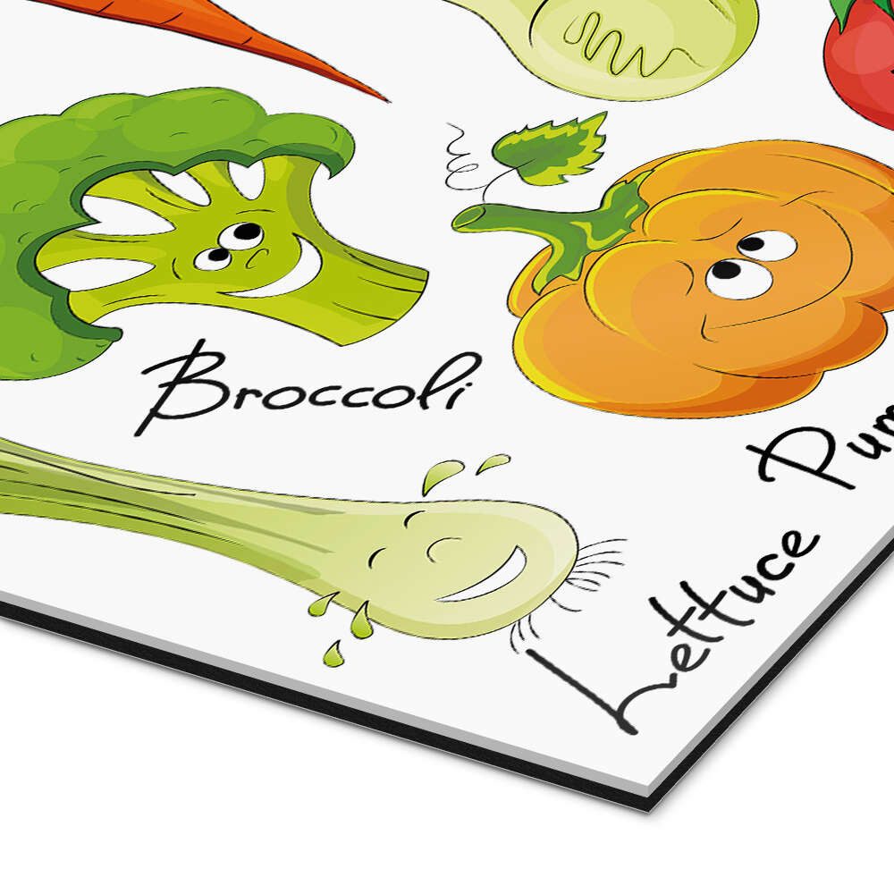Posterlounge Wandbild Lustiges Gemüse, Kidz Collection, erhältlich als Poster, Leinwandbild, Wandsticker oder Acrylglasbild