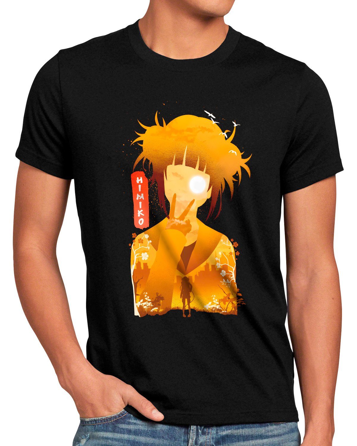 academia manga T-Shirt style3 hero Print-Shirt cosplay Herren anime my Himiko