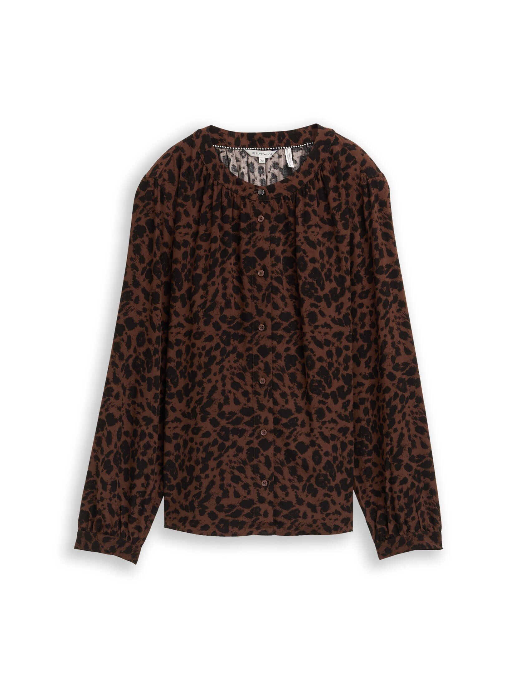 TOM TAILOR Langarmbluse Blusen & Shirts Bluse mit Leo-Print