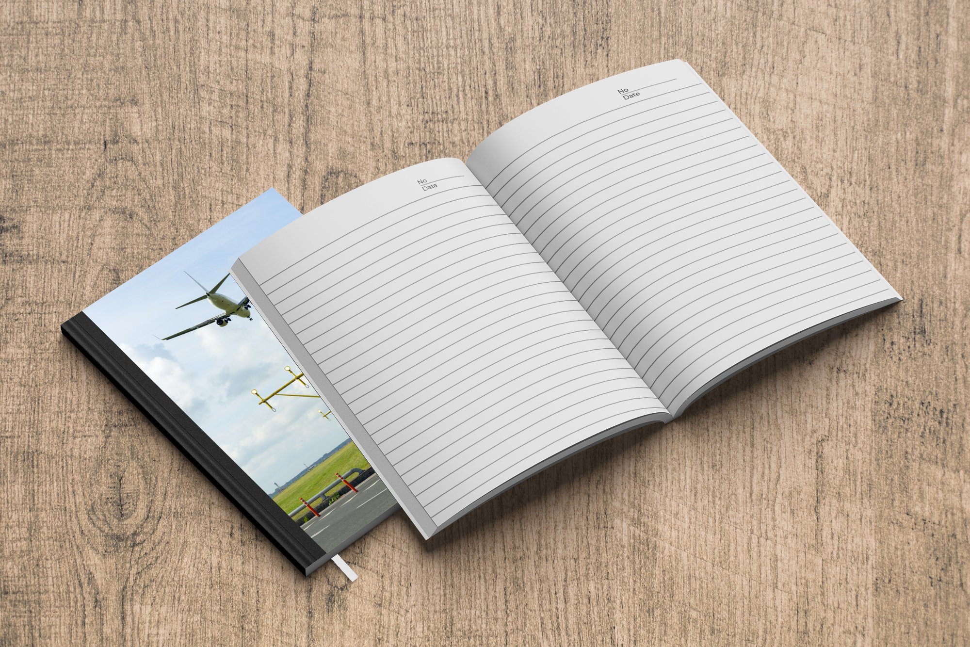 A5, Flugzeuge Haushaltsbuch auf Merkzettel, Weg dem Abstürzende Journal, Tagebuch, MuchoWow Notizbuch Notizheft, 98 nach Seiten, Schiphol,