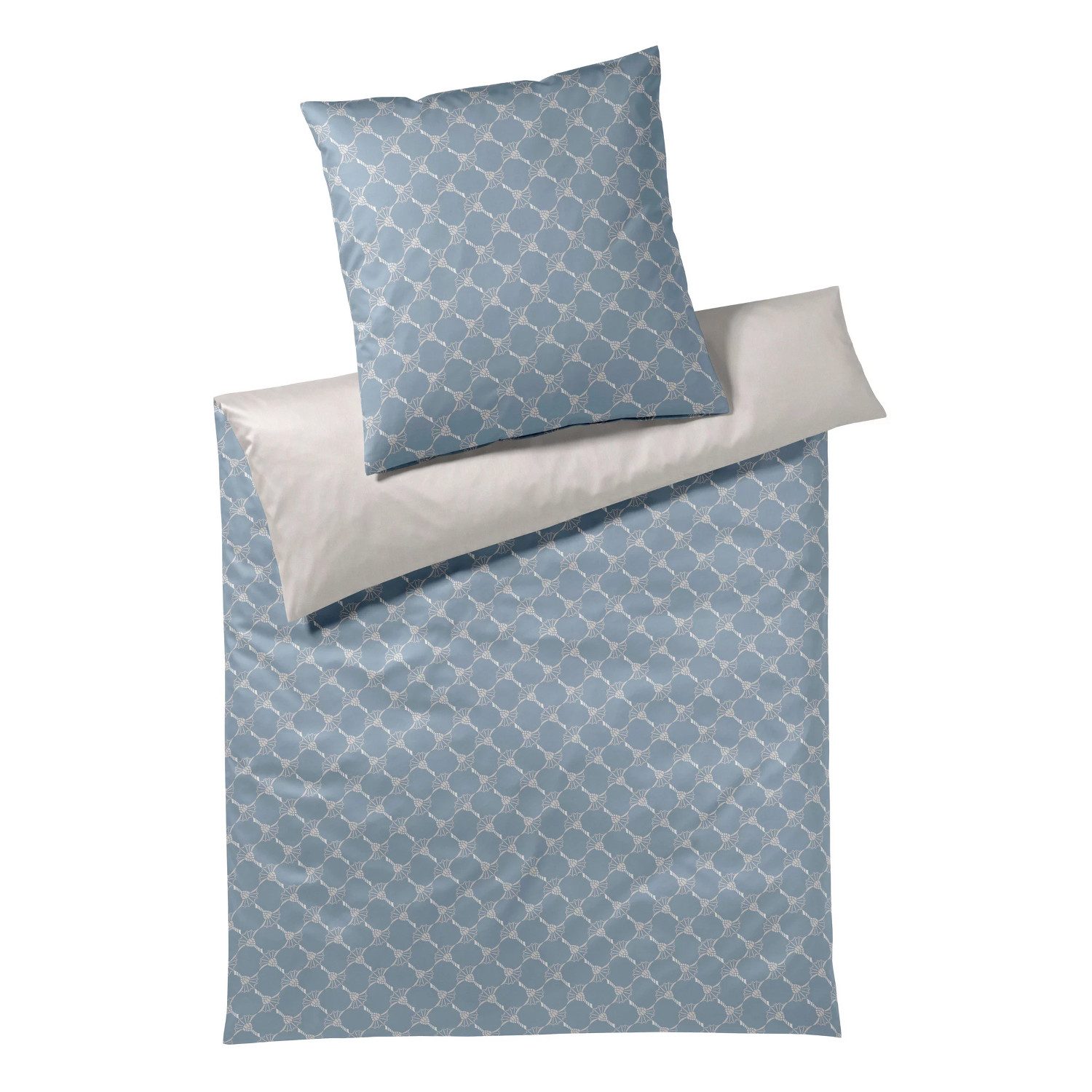 JOOP! Bettwäsche JOOP! Comfort Satin Bettwäsche 4083-22 Cornflower Double blau 135x200, Comfort Satin, 2 teilig, Mit Reißverschluss