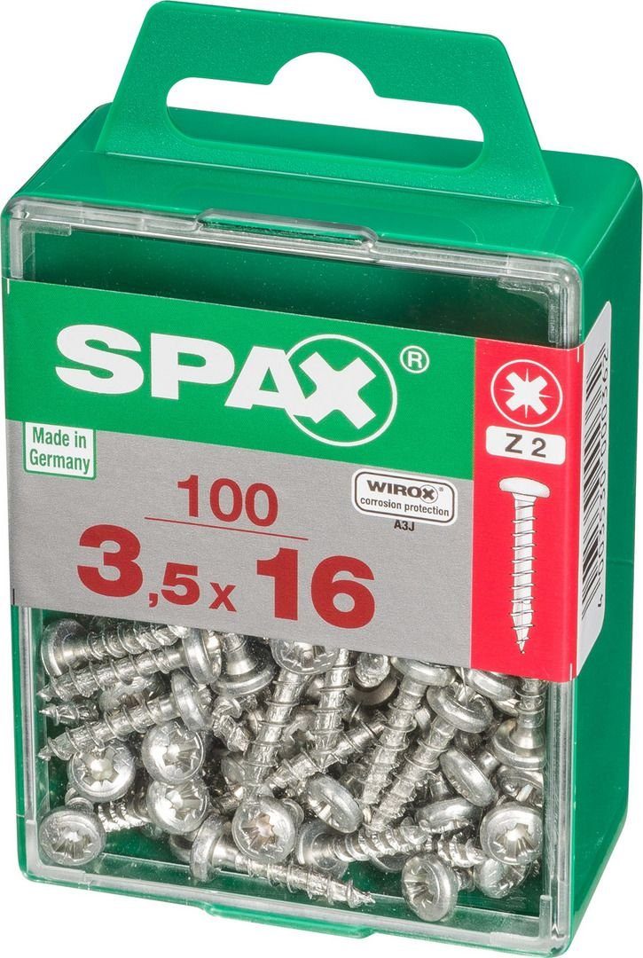 SPAX mm Universalschrauben x Spax PZ Holzbauschraube 16 3.5 Rundkopf 2