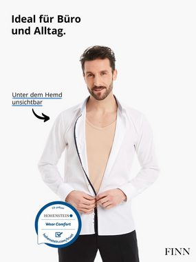FINN Design Unterhemd Business Unterhemd Kurzarm V-Ausschnitt Herren feiner Micro-Modal Stoff, maximaler Tragekomfort