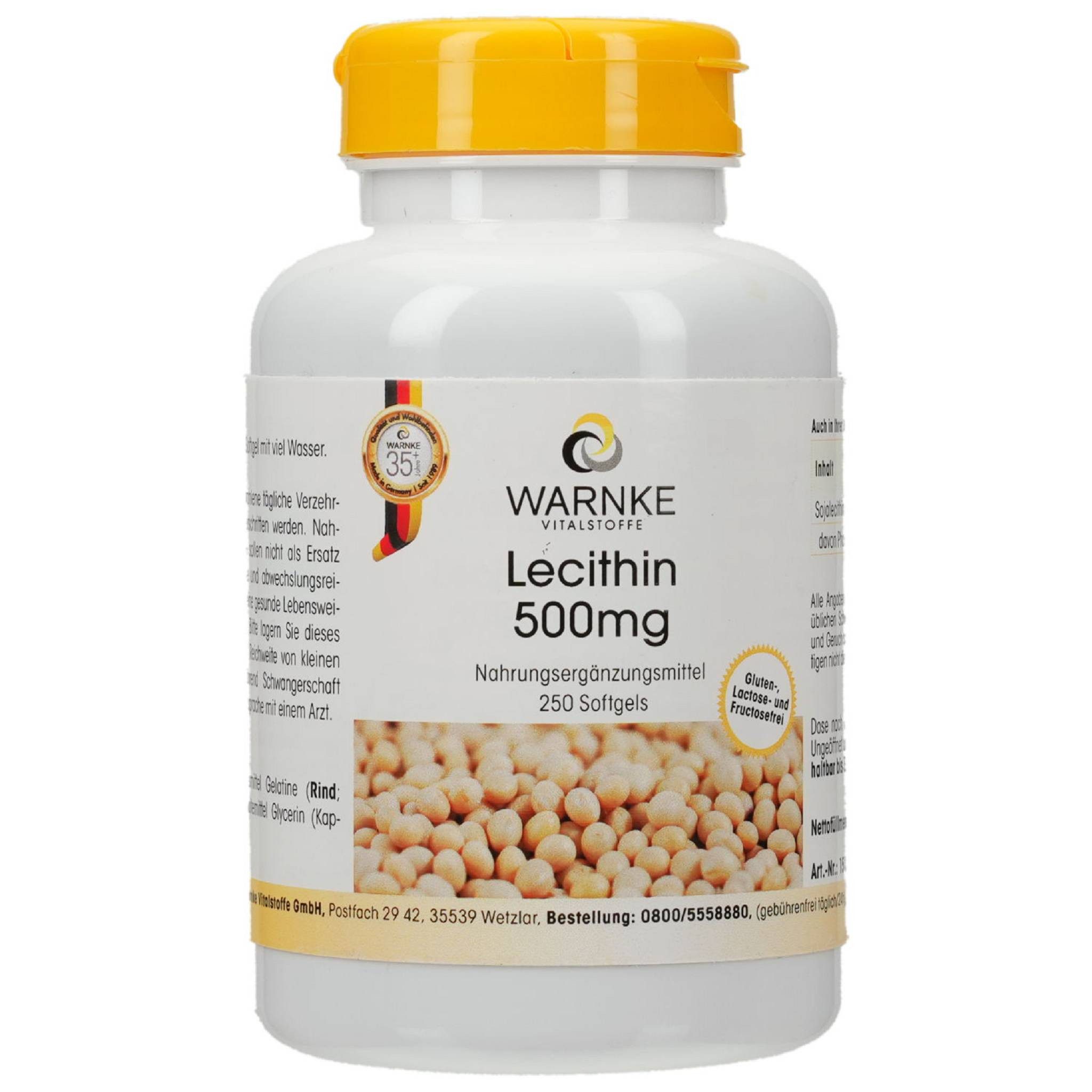 Warnke Vitalstoffe LECITHIN 500 mg Kapseln Kapseln