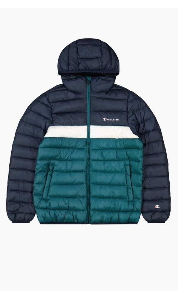 Champion Funktionsjacke Steppjacke - Stripe mit Kapuze (100% Polyester) - dunkelblau Herren