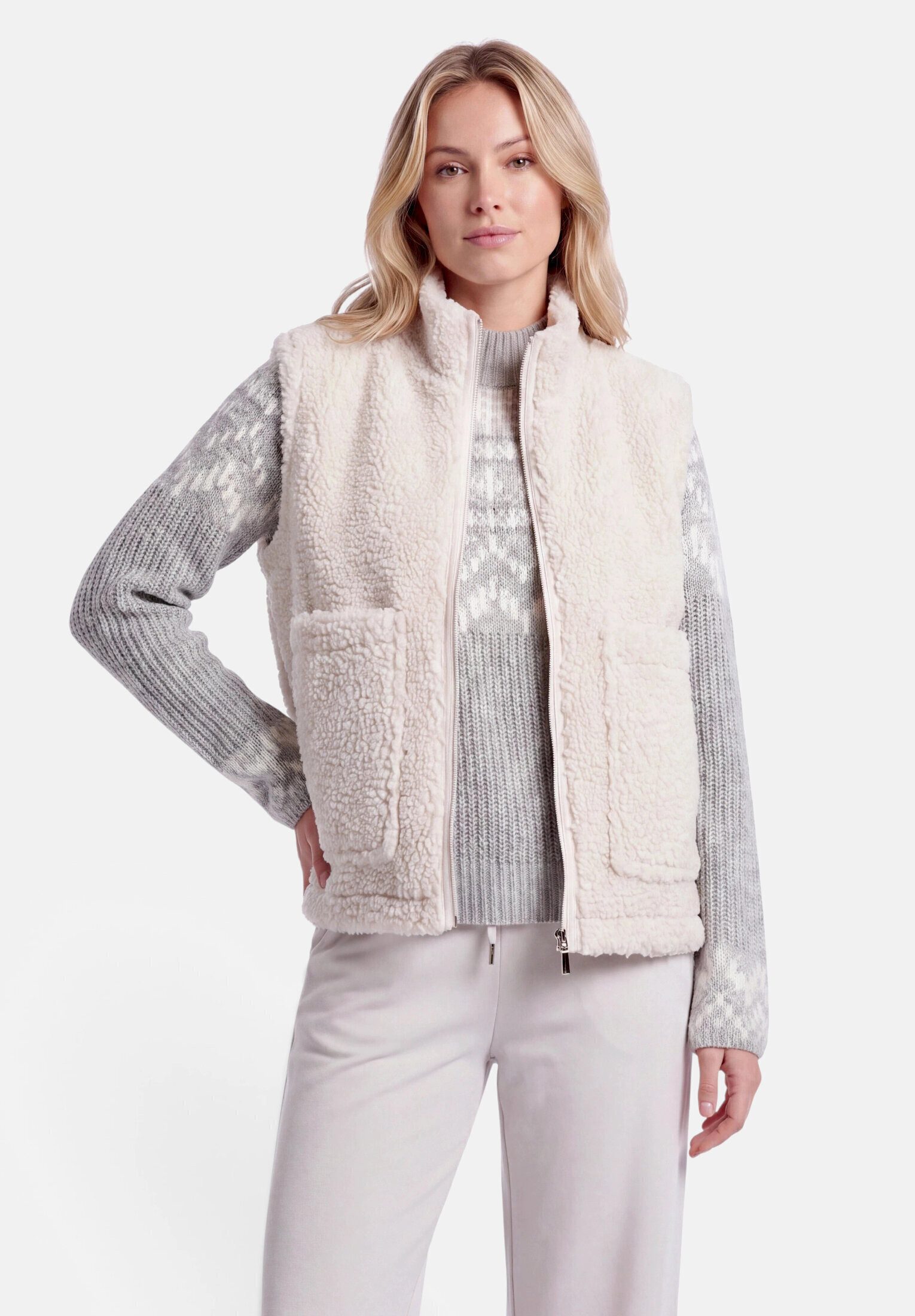 Betty&Co Plüschweste Damen mit Wendefunktion