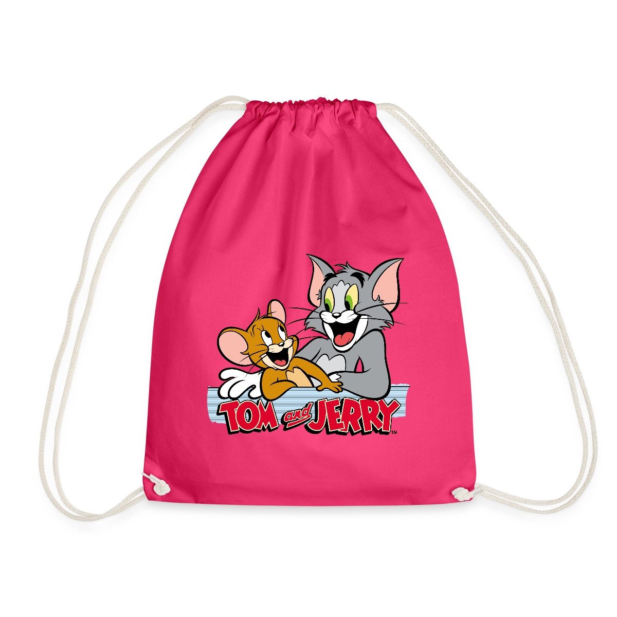 Spreadshirt Turnbeutel Tom Und Jerry Fröhliche Freunde Turnbeutel (1-tlg)