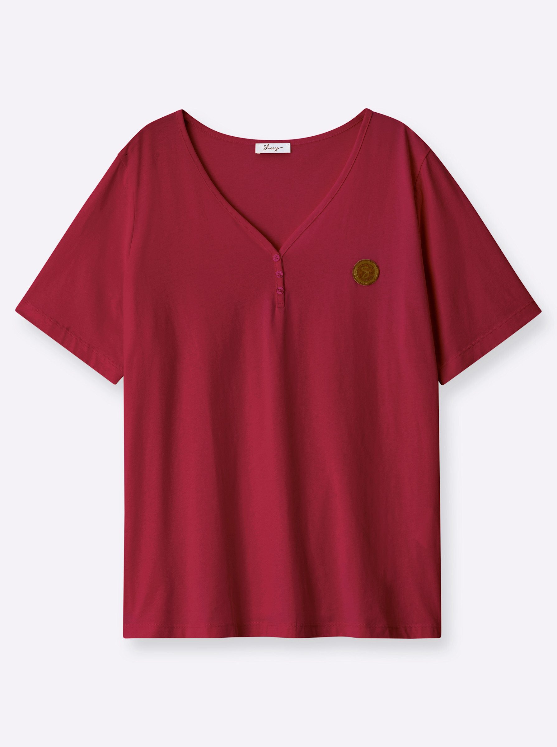 Sheego T-Shirt Kurzarm-Shirt Kurzarm – Bild 3 von 5