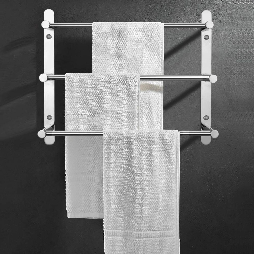 Handtuchhalter Haken Bad Stangen Handtuchstange mit Duschablage 3 GelldG