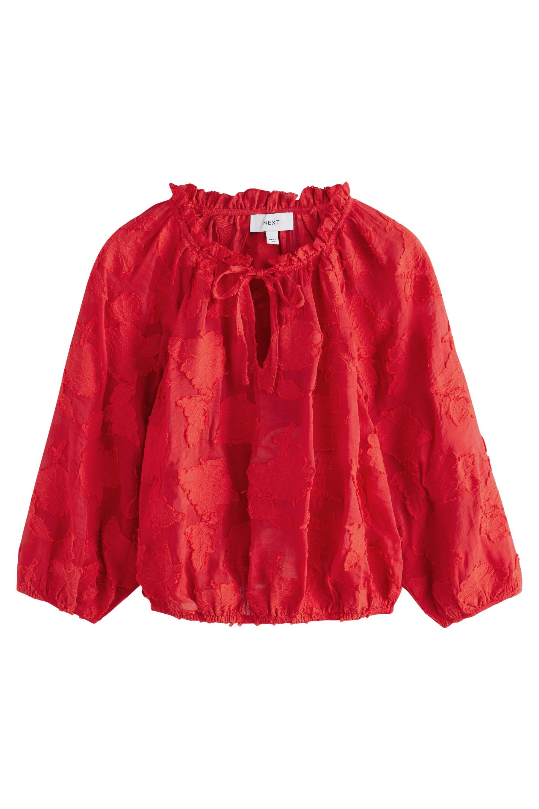 Next Langarmbluse Jacquard-Bluse mit Blumenmuster und günstig online kaufen
