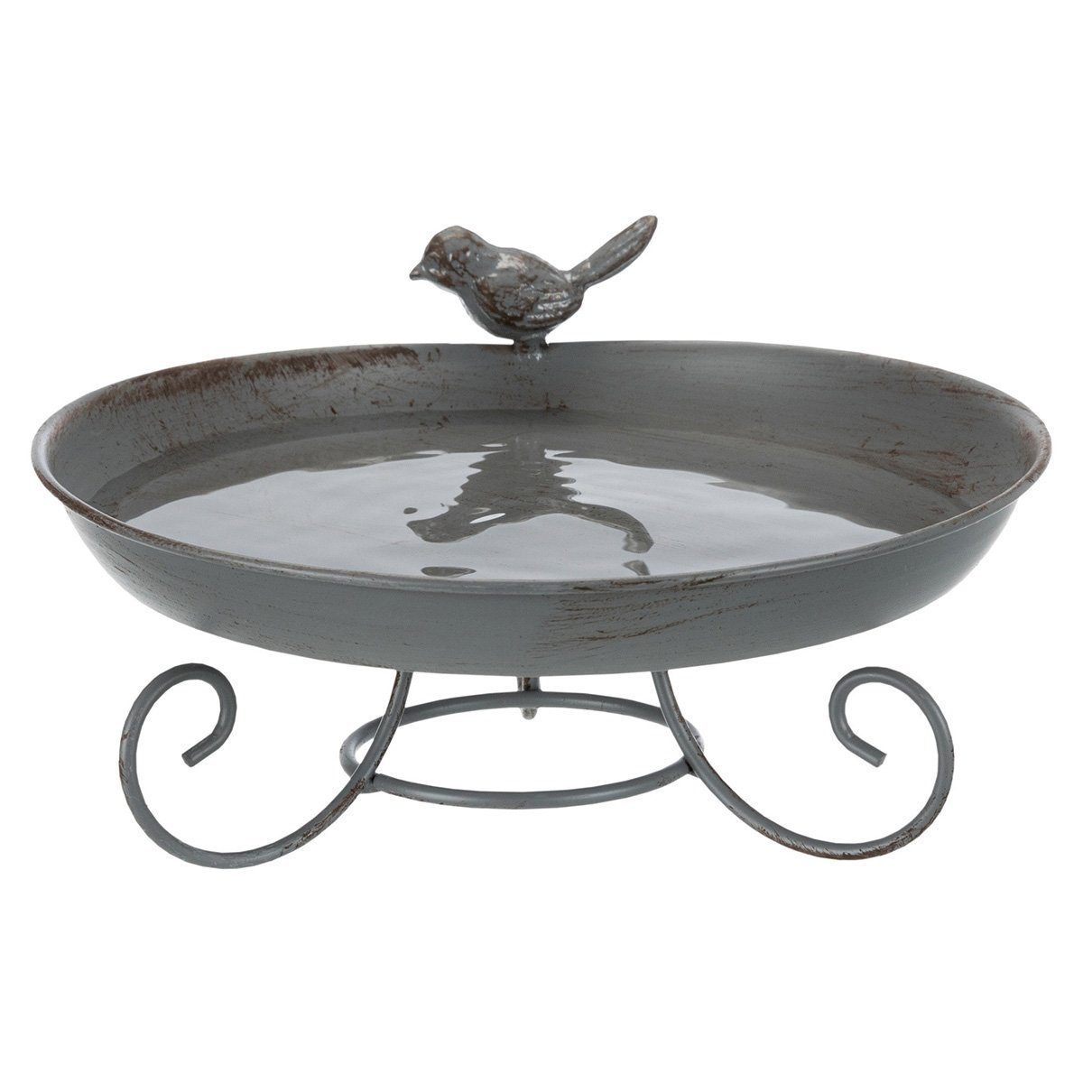 TRIXIE Vogeltränke Vogeltränke mit Fuß grau